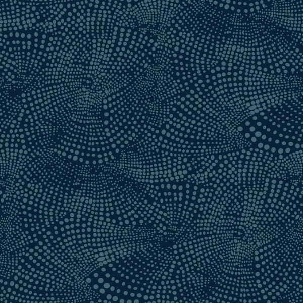 Curvy dots - Majestetic blue - Large scale