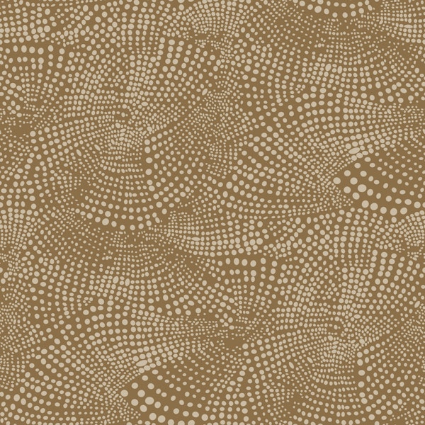 Curvy dots - golden walnut