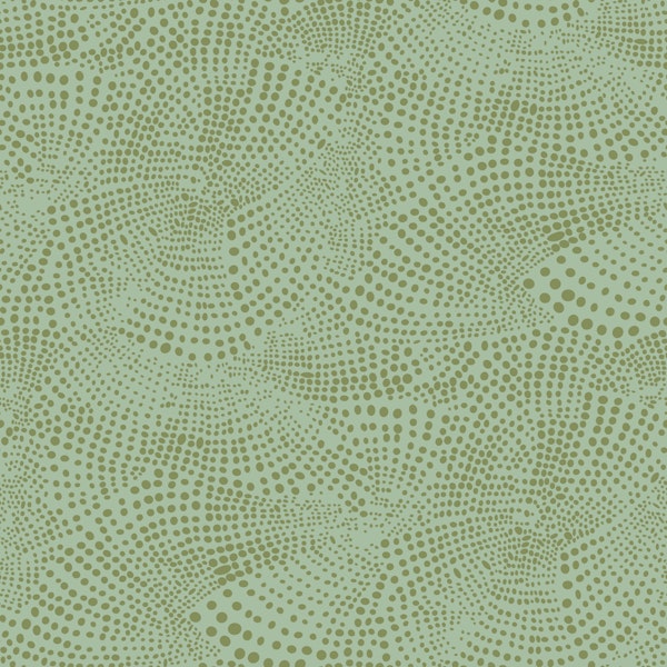 Curvy dots - warm green - Large scale