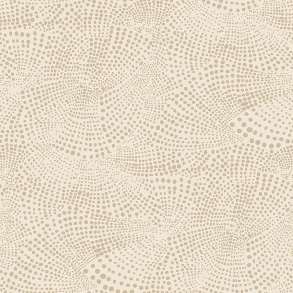 Curvy dots - warm beige - Large scale