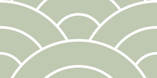 Seigaiha Waves Sage Green Arches