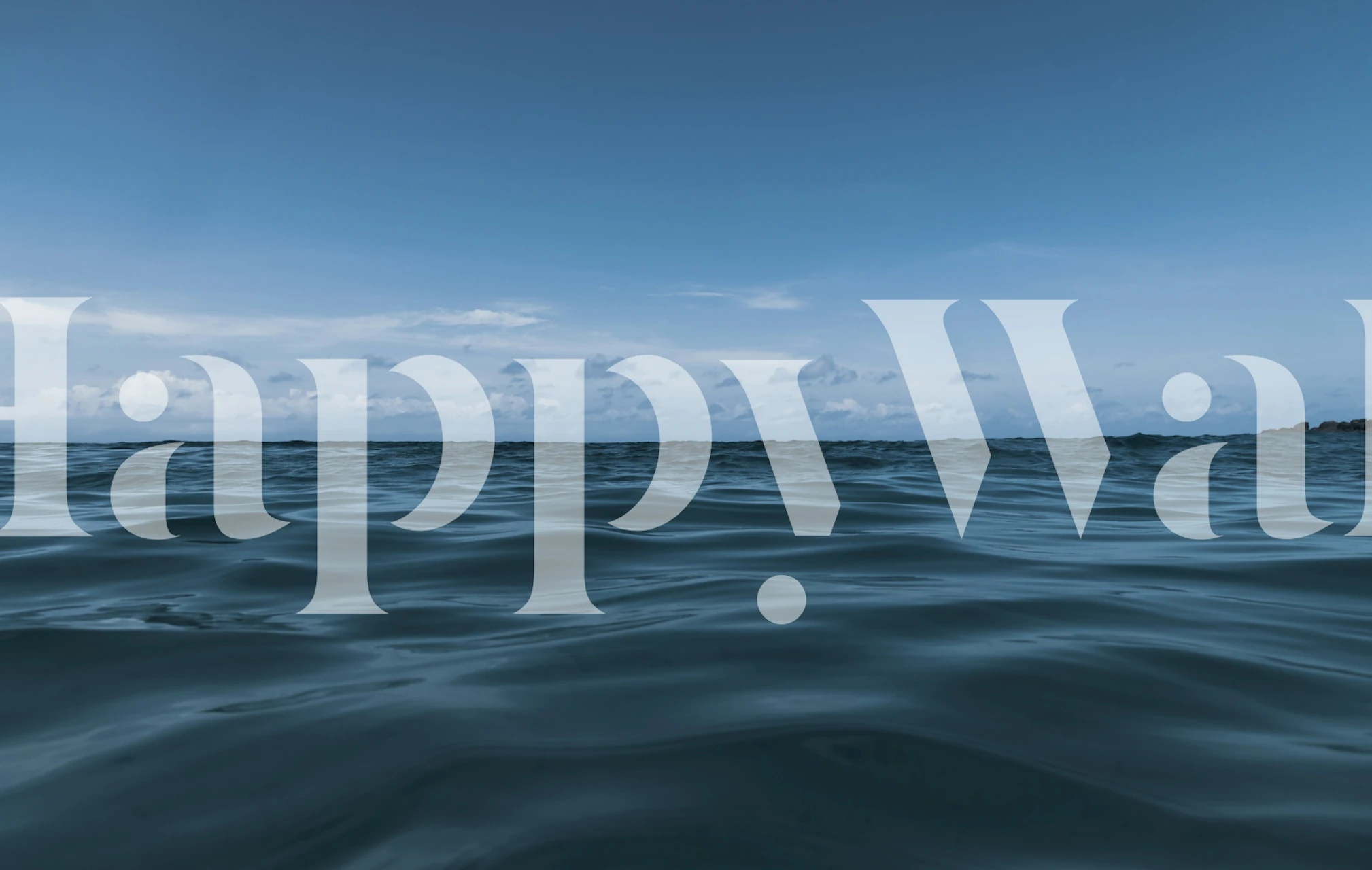 Endless Blue Ocean Waves wallpaper in a room