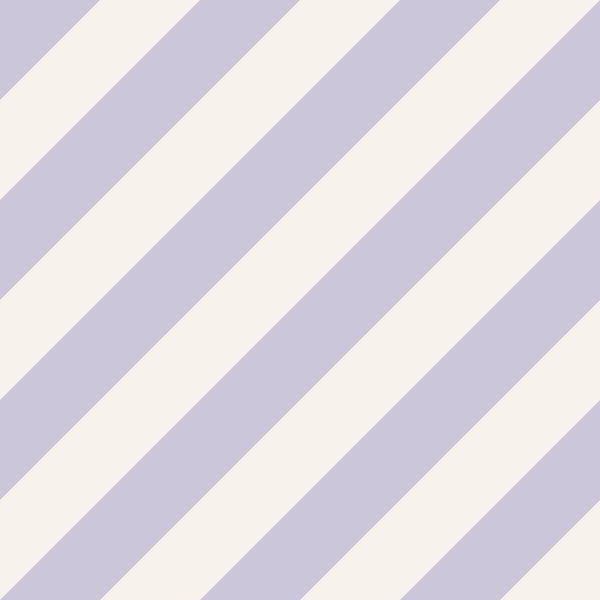 Diagonal Stripes - Lilac Purple and White
