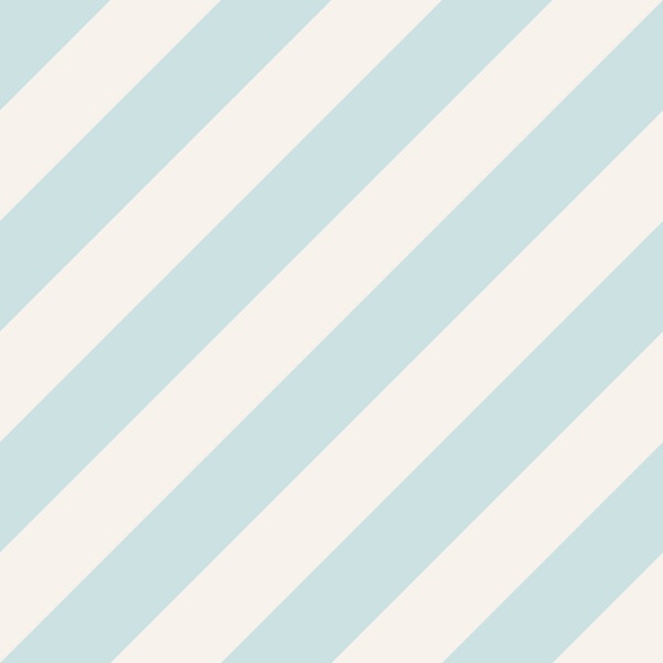 Diagonal Stripes - Soft Blue and Cream