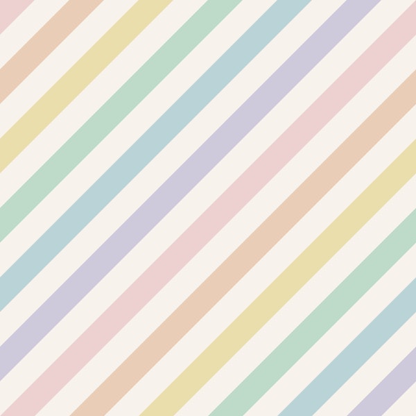 Diagonal Rainbow Stripe - Bright Pastels