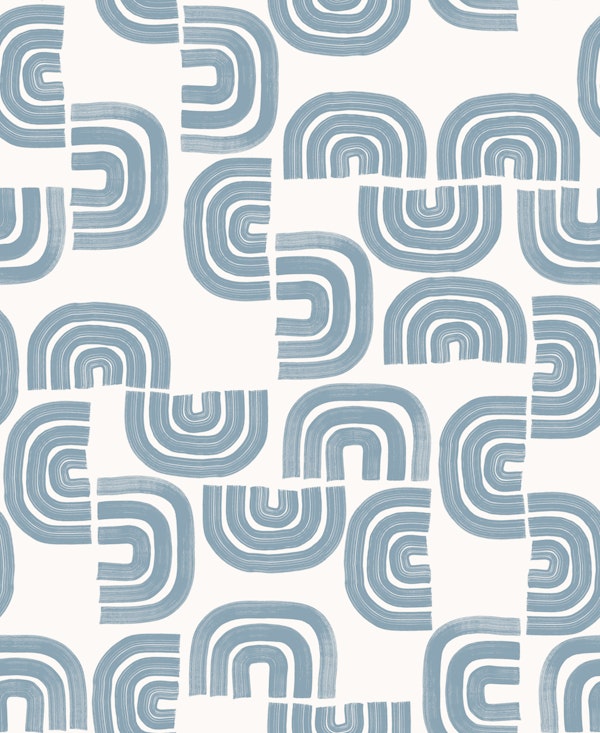 Dusty Blue Retro Arches