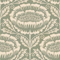 Vintage Damask Sunflower Tapestry Sage Green tapete