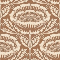 Vintage Damask Sunflower Tapestry Brown Cream tapete