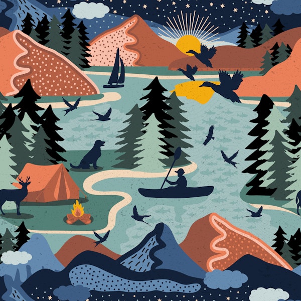 Scenic Mountain Lake Adventure