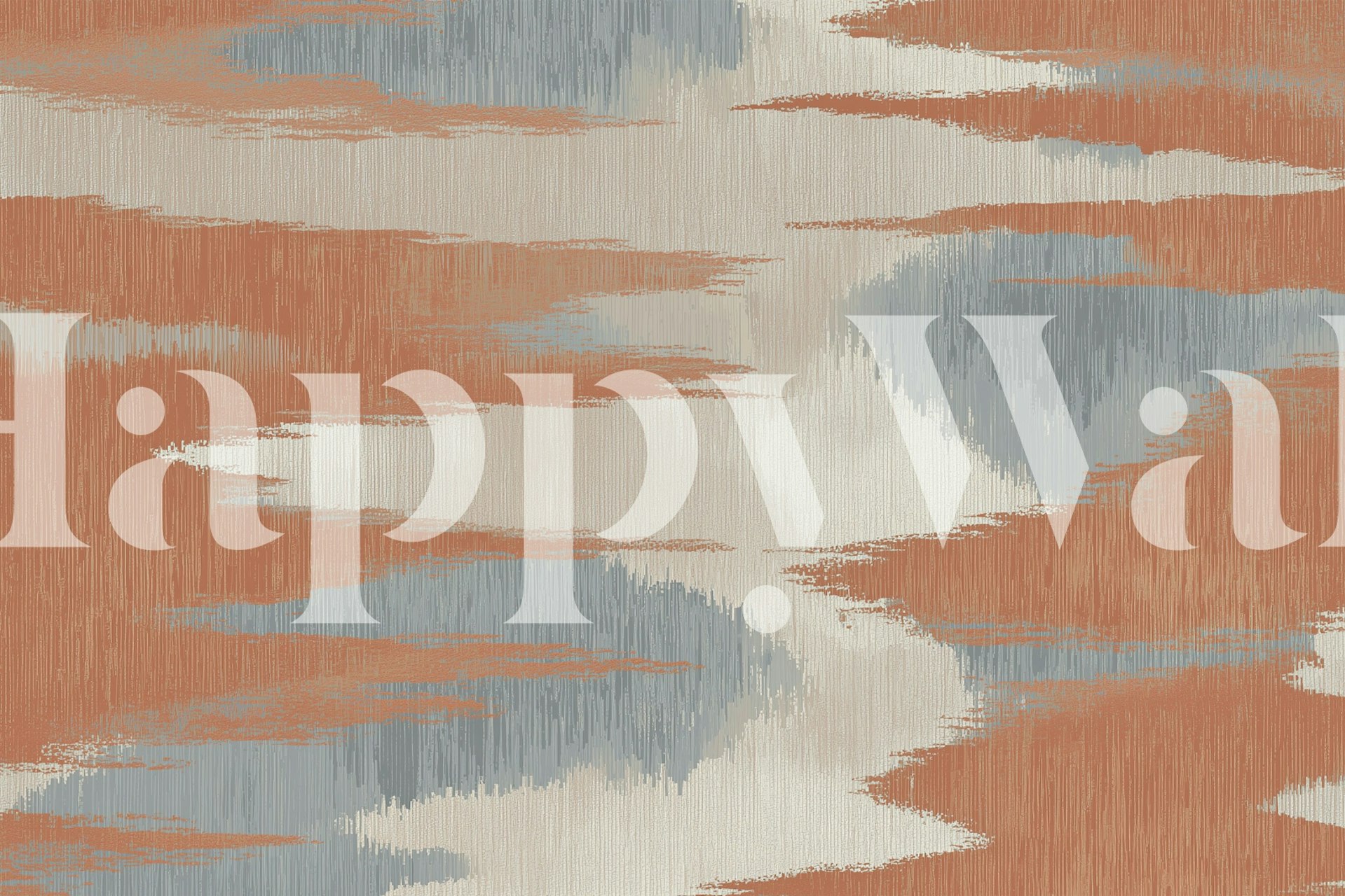 Abstract coral and blue brushstroke wallpaper