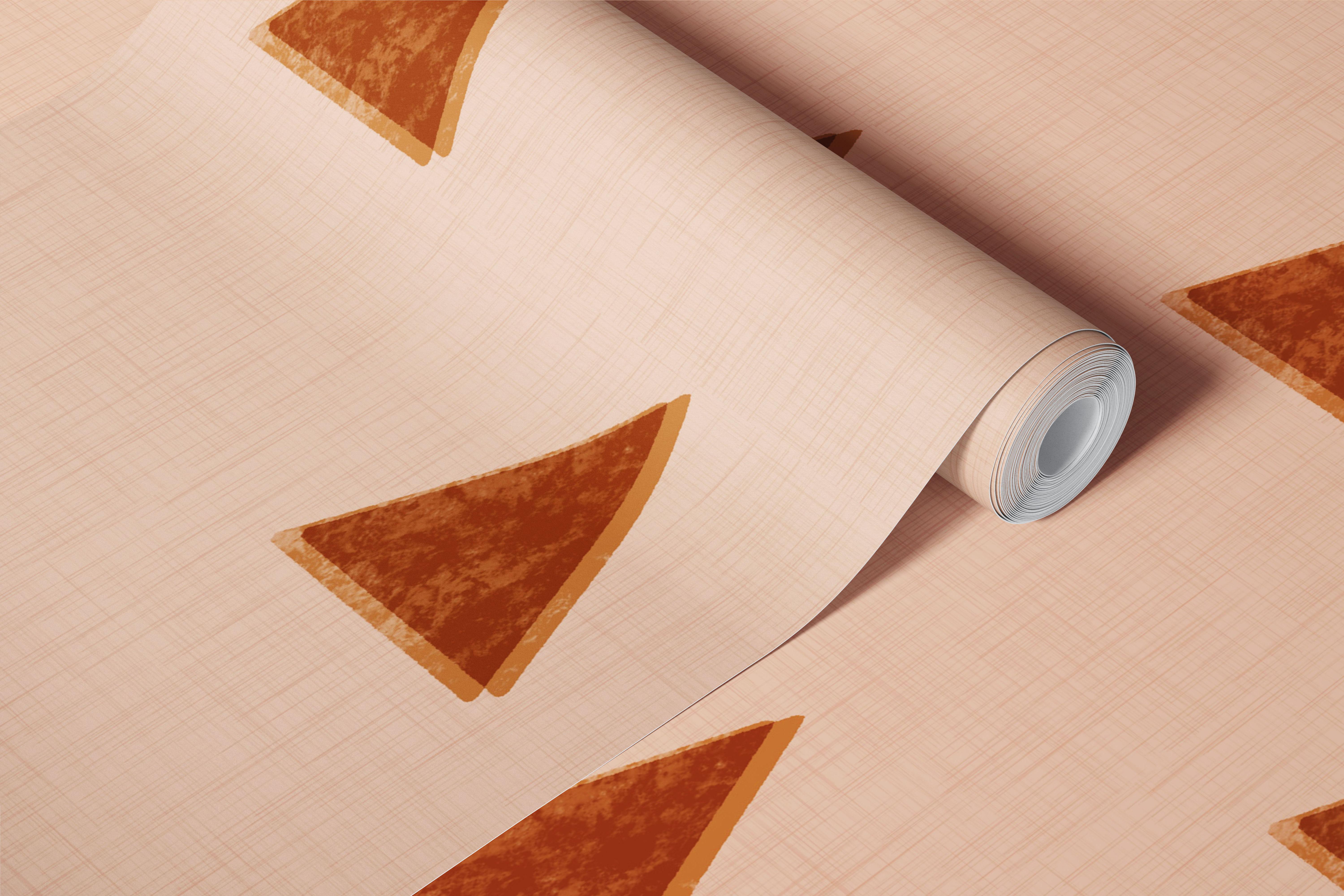 Japandi Triangle Grove wallpaper in a room