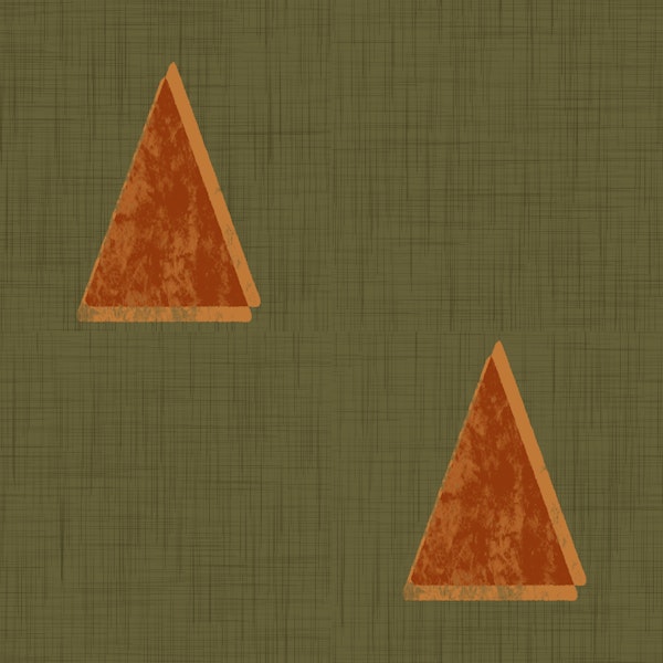 Japandi Triangle Grove Minimal Trees Olive