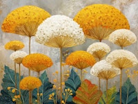 Golden Field Charm papel de parede