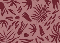 Crimson Botanical Dance papiers peint