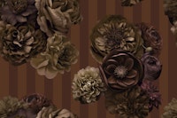 Moody Baroque Blossom Dream Nocturnal Brown wallpaper