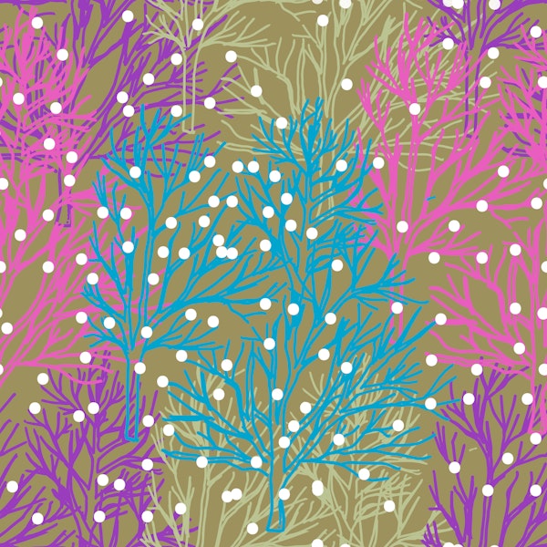 Polka Dots Snowy Forest