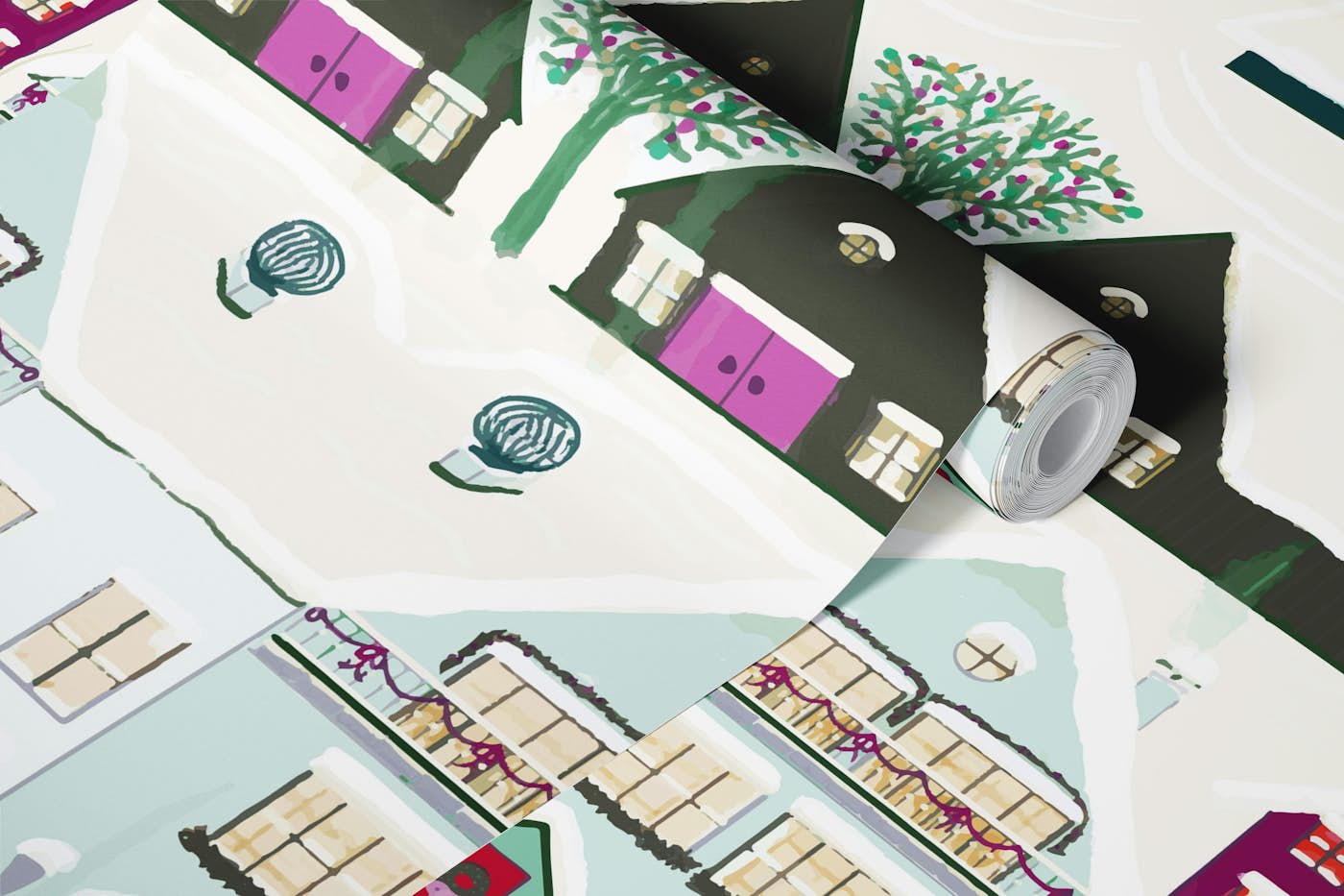 Cosy Town wallpaper roll