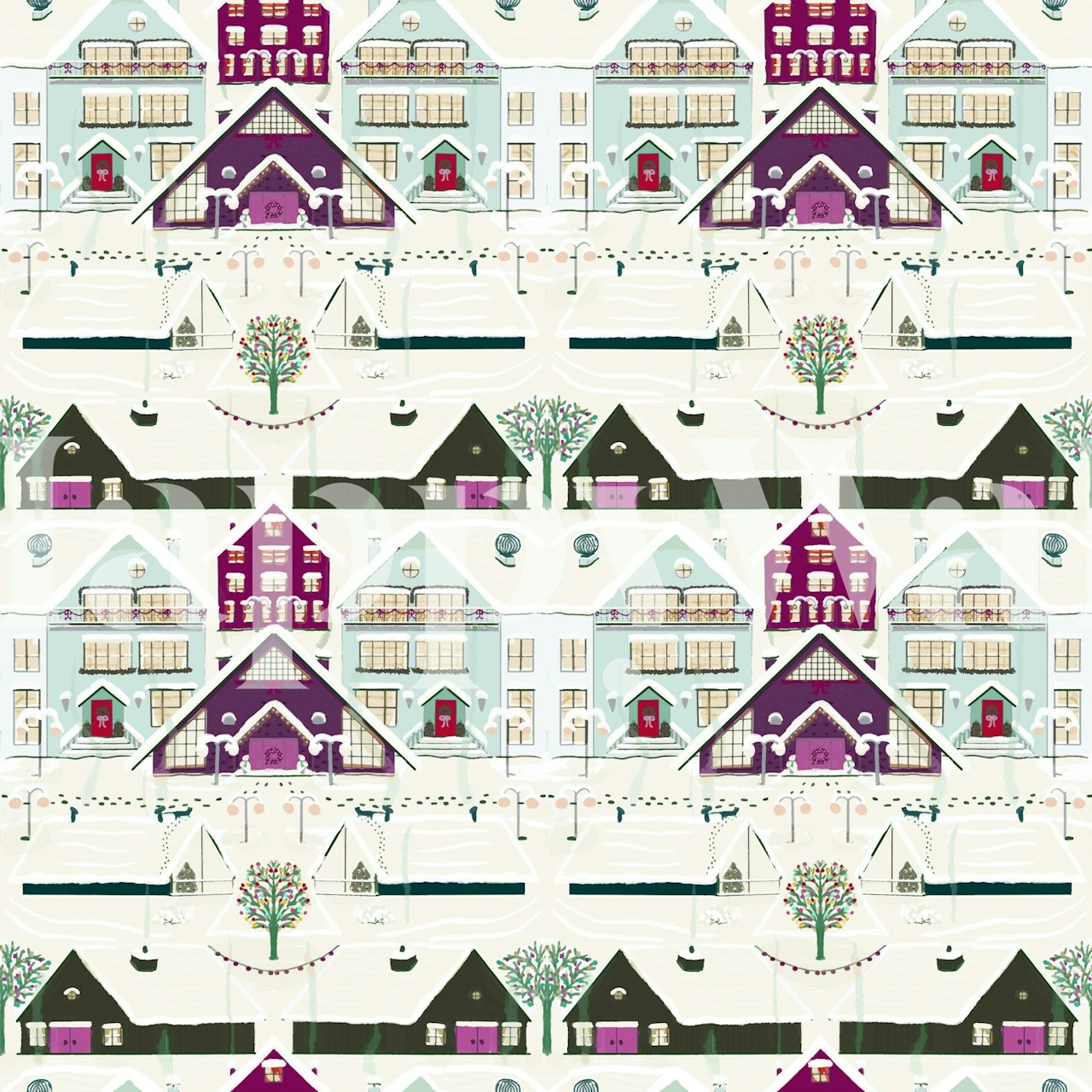 Cosy Town wallpaper design in a home