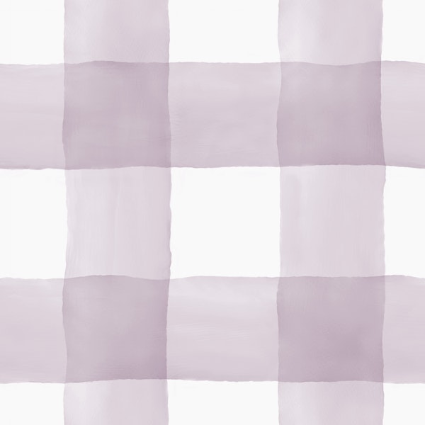 Handpainted Watercolour Gingham - Mauve