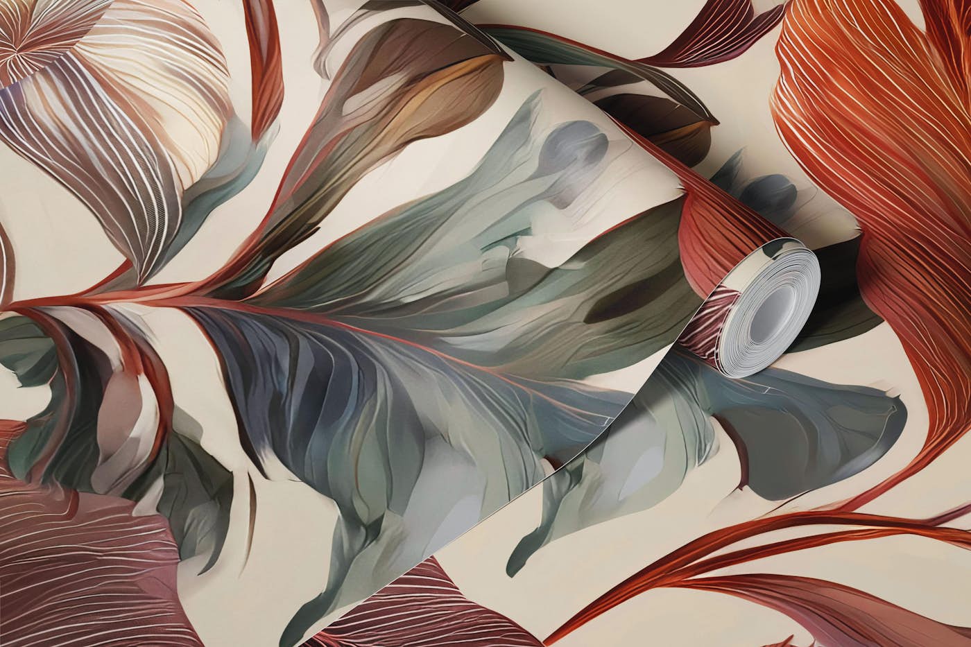 Rustic Leafy Aesthetics wallpaper roll