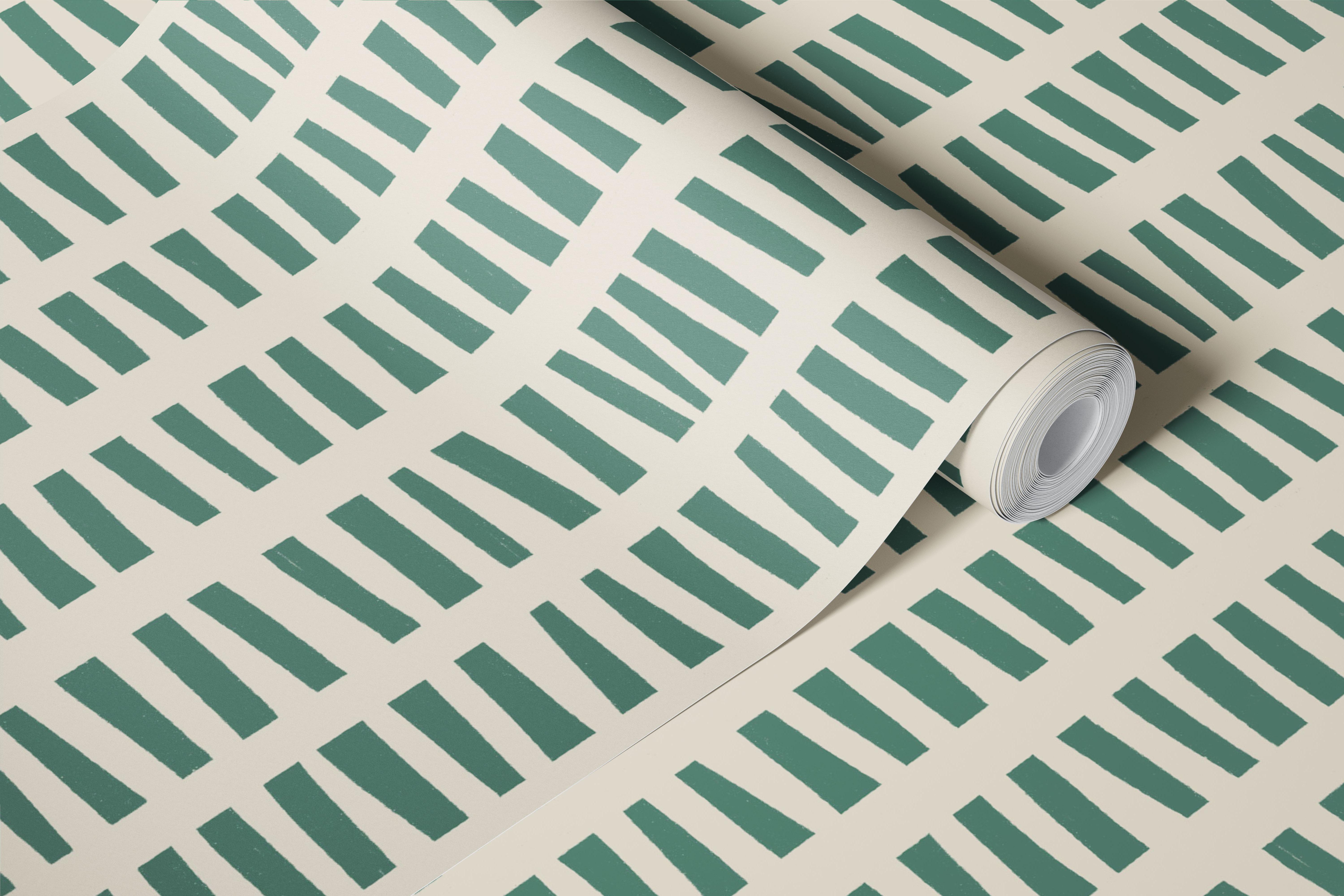 Zelena tapeta Sawyer prikazana u sobi