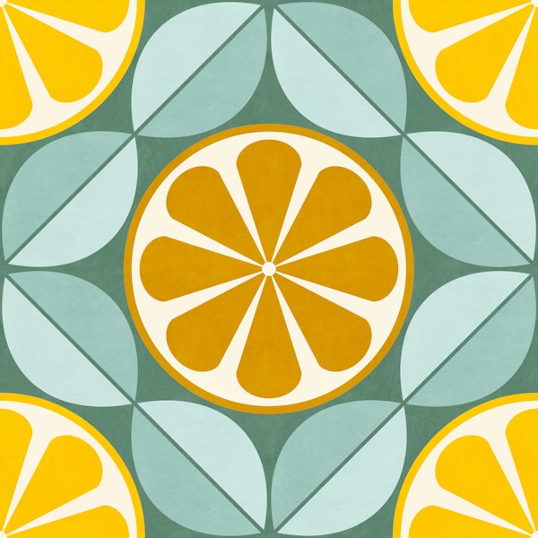 Geometric Citrus Fruit - medium
