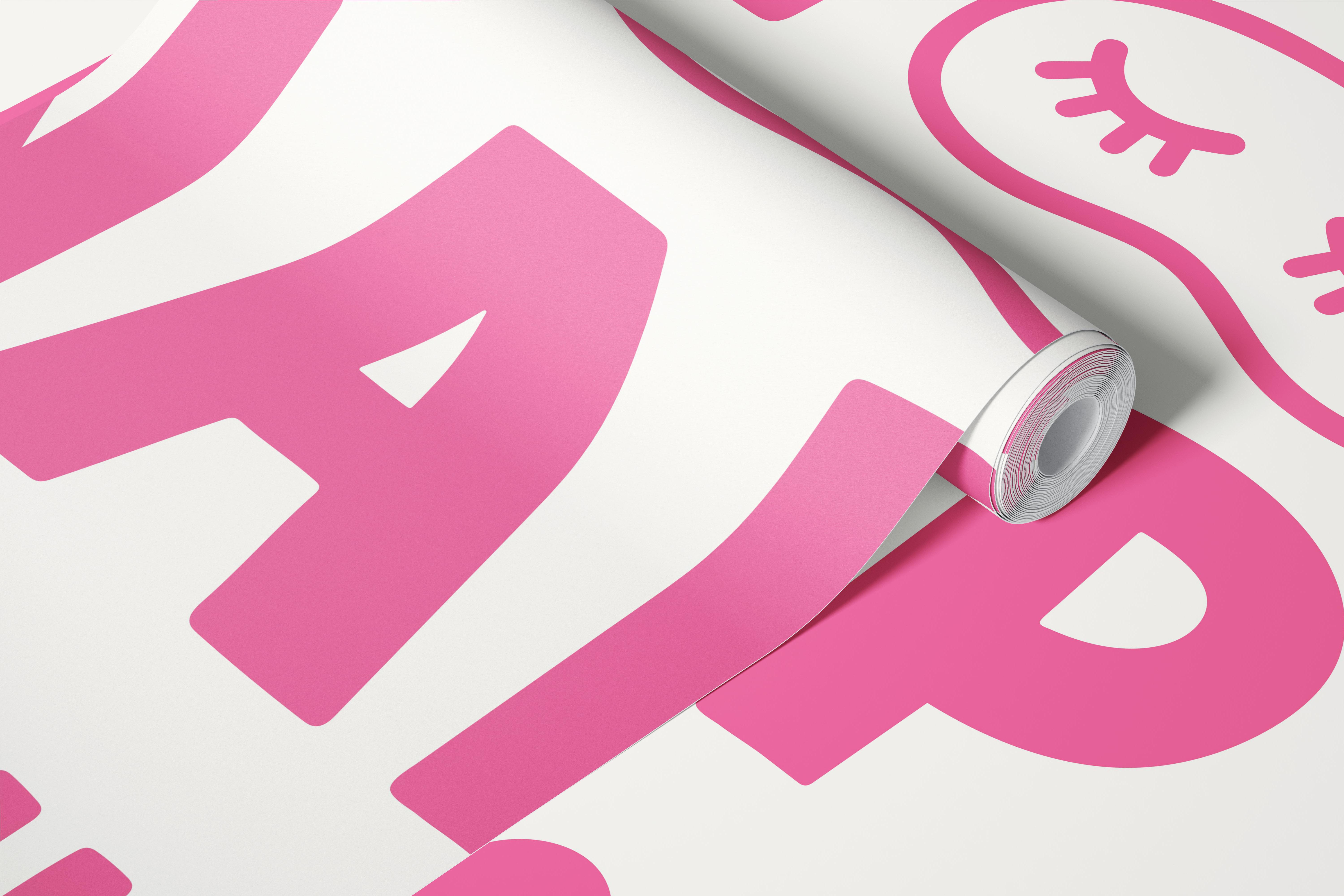 Dreamy Nap Zone Pink Beige wallpaper in a room