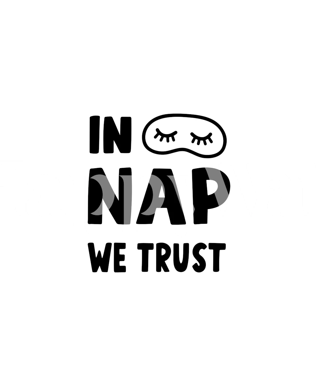 Dreamy Nap Zone black and white wallpaper in a room