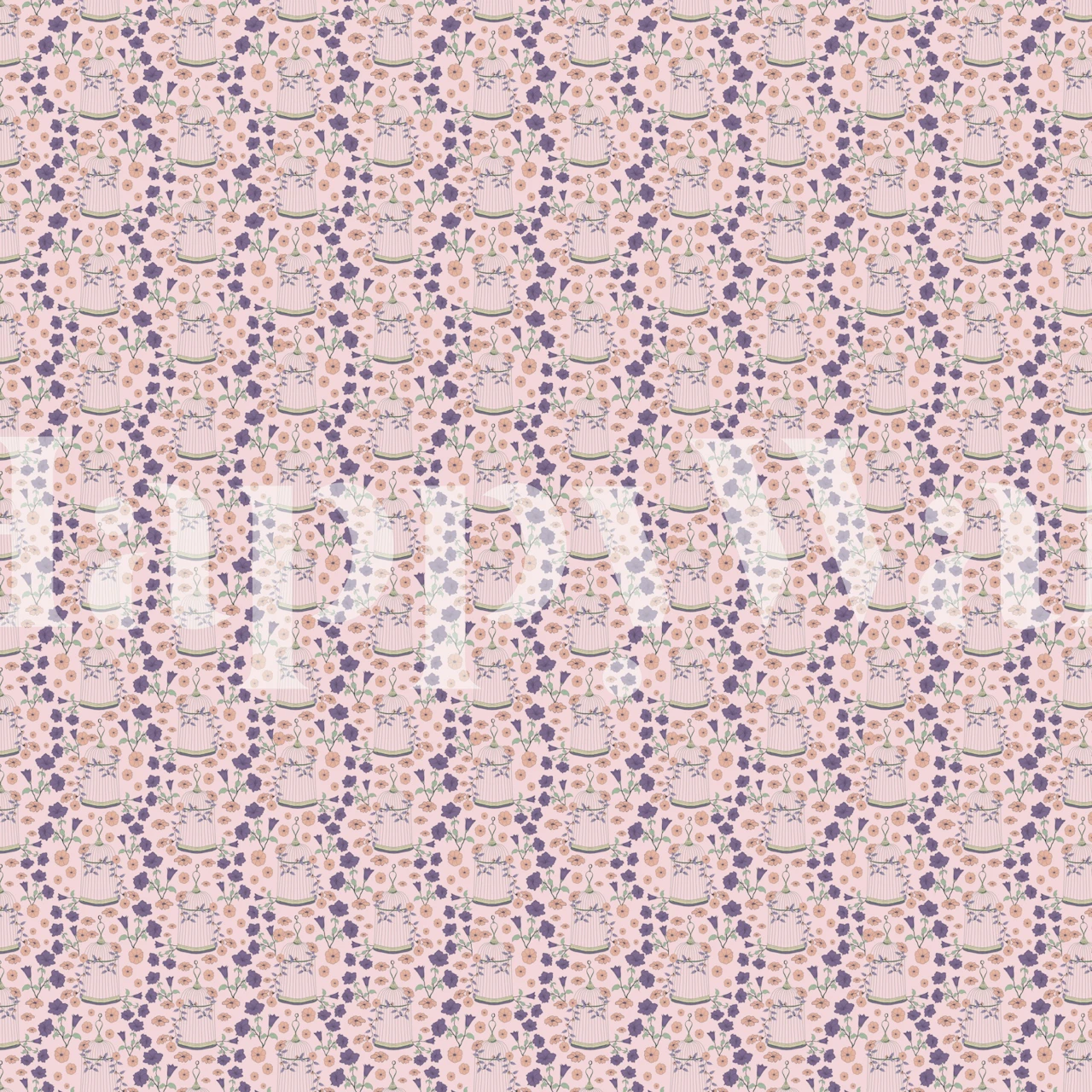 Floral Petals and Secrets wallpaper in a room