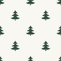 Nordic Forest Charm Darkgreen Beige tapete