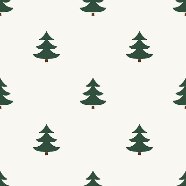 Nordic Forest Charm Darkgreen Beige