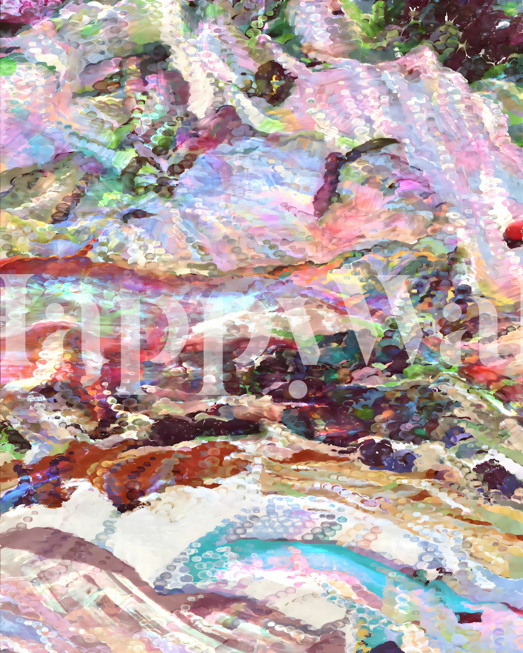 Colorful abstract patterned wallpaper in sequins style