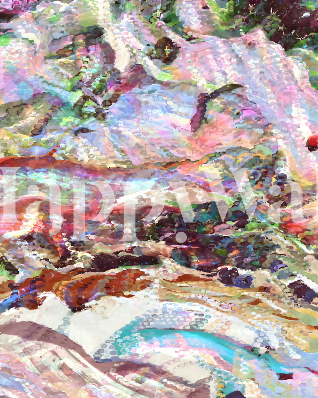 Colorful abstract patterned wallpaper in sequins style