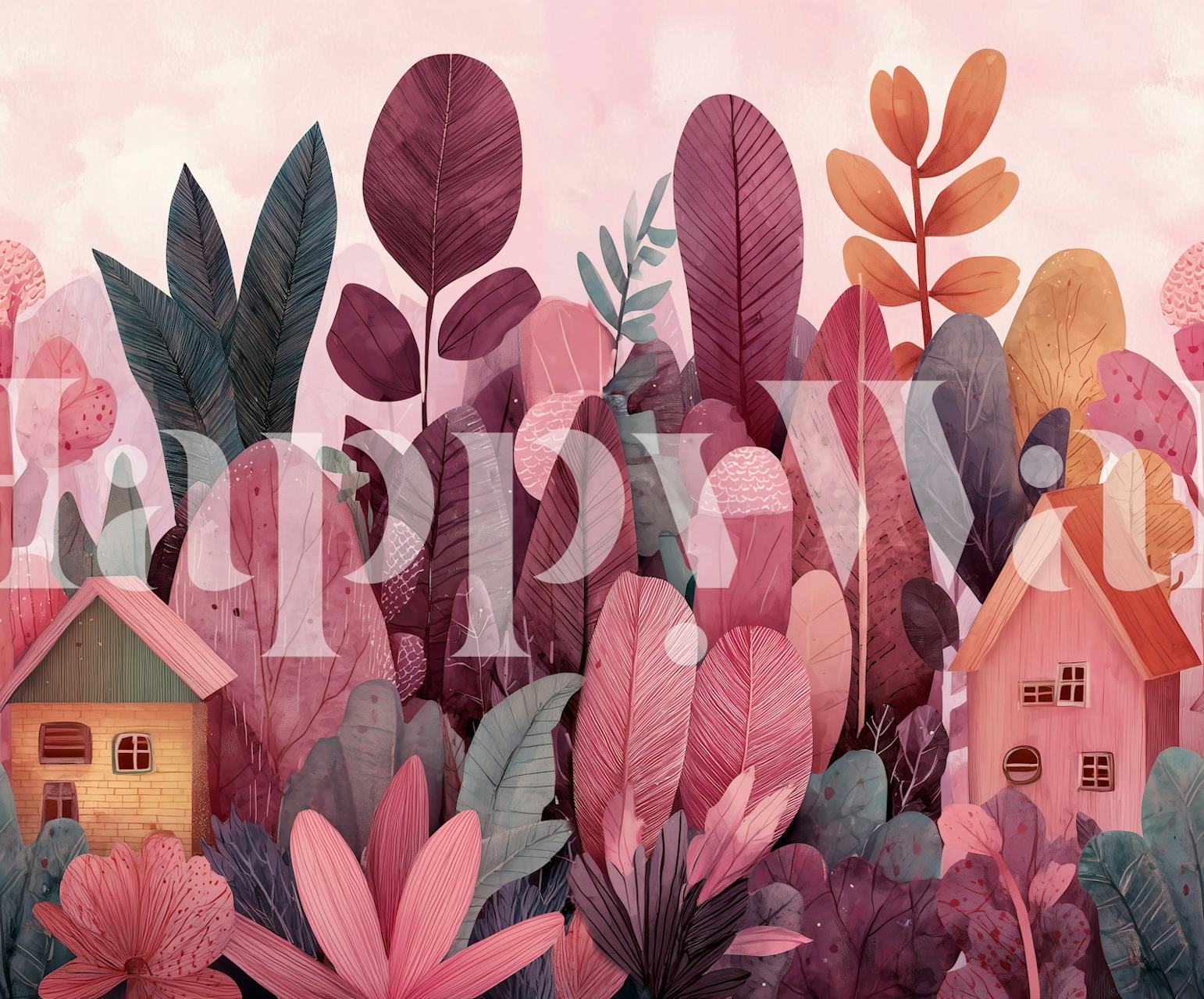 Rustic Botanical Bliss tapet i et rom