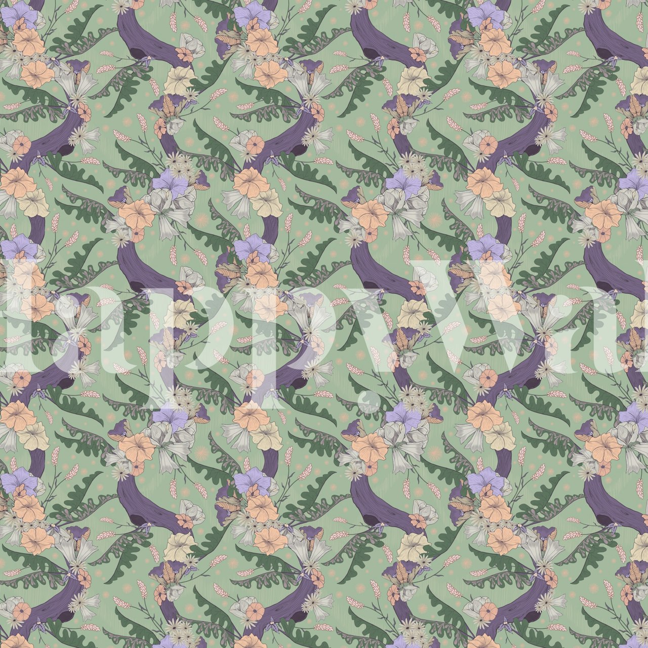 Whispers on the Wind behang in een kamer