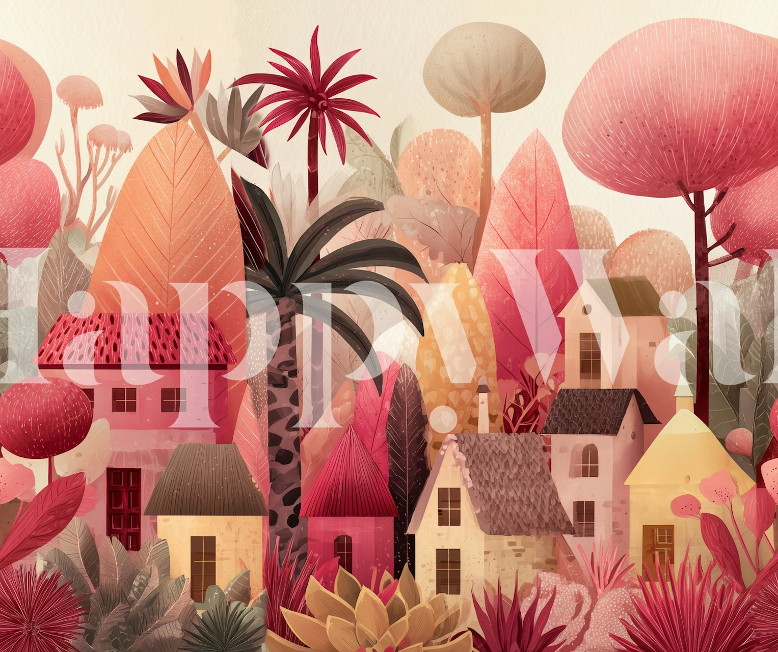 Design tapety Autumn Village Retreat