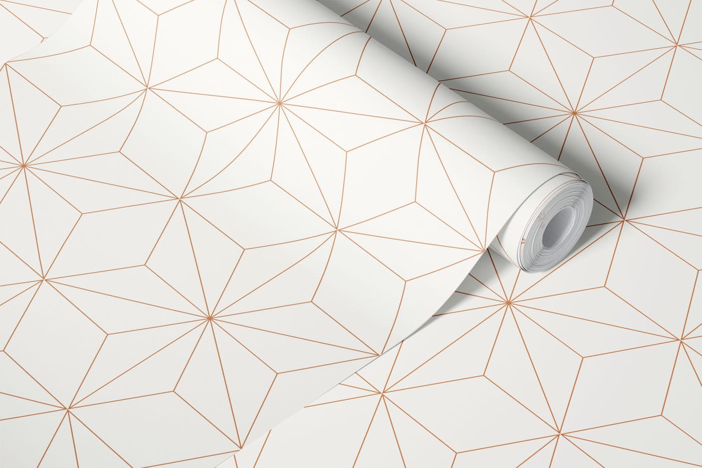 Minimalist Line Geometry Brown Beige wallpaper roll