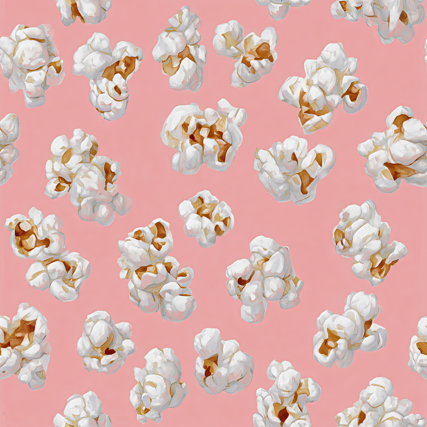 Popcorn Wallpaper on Pink | HappyWall