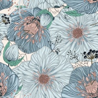 Delicate Garden blooms - cream tapete