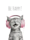 Cool Cat - Be Happy - pink