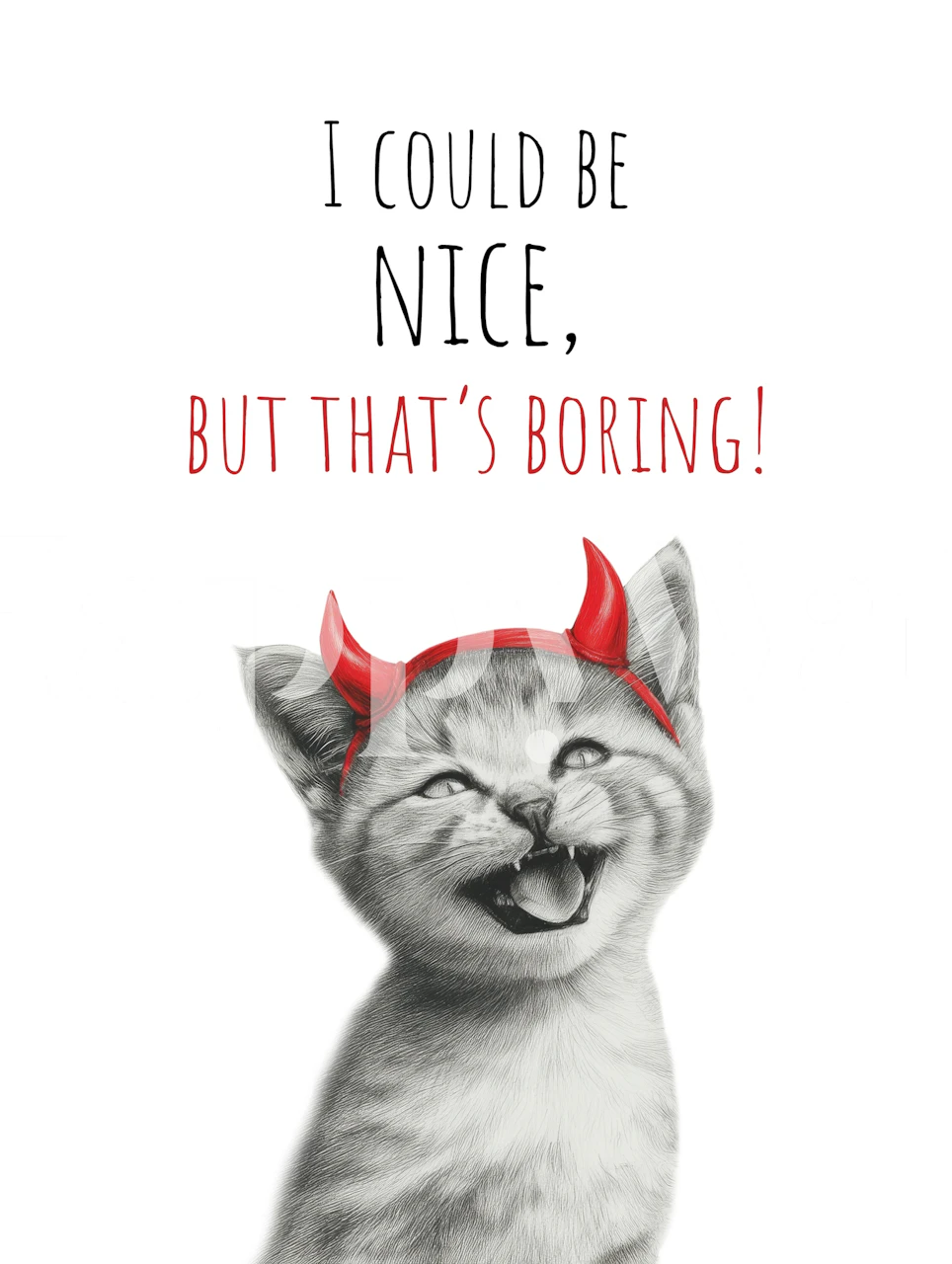 Cool Cat - Little Devil papel pintado en una habitación