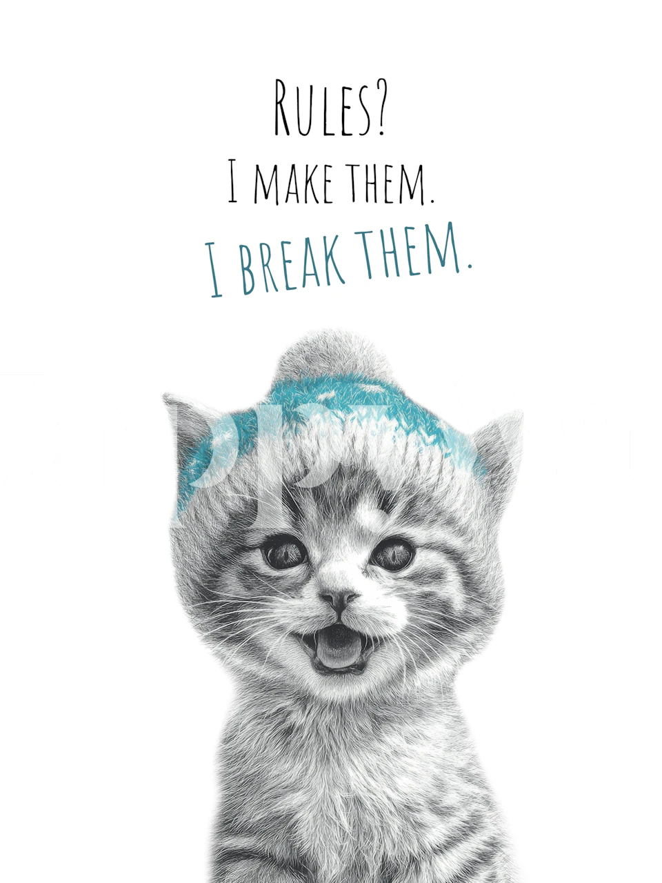 Cool cat wallpaper design in a room