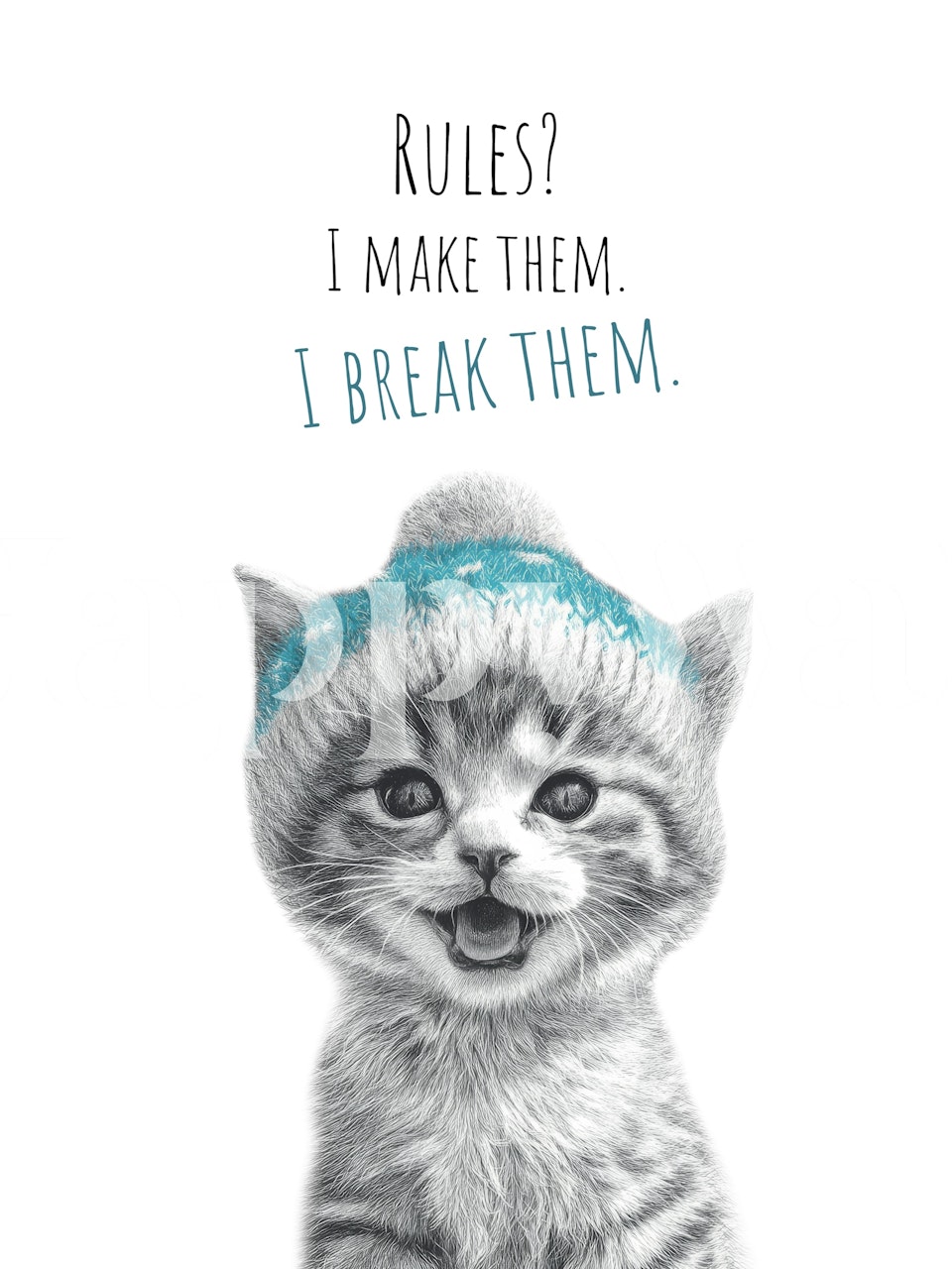 Cool cat wallpaper design in a room