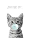 Cool Cat - Good Vibes Only - turquoise