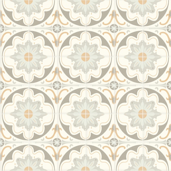 Aged Cement Tile Backsplashes - Gray