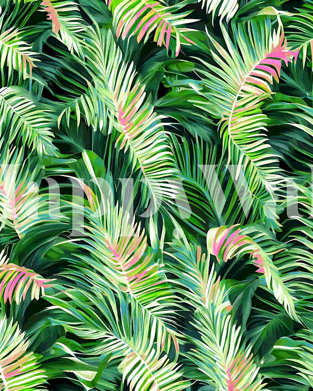 Palm And Peace wallpaper in a room