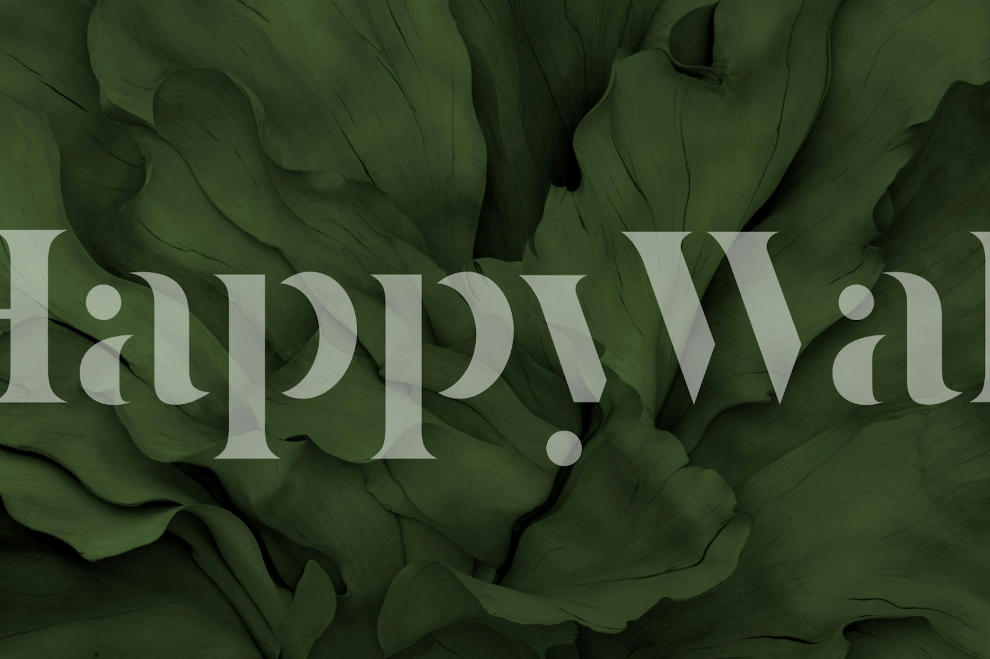 Organic green wallpaper design in a room