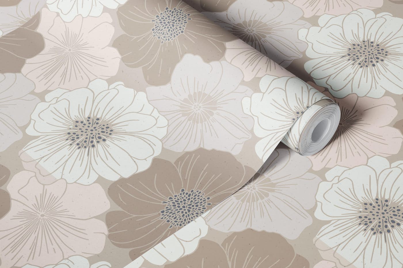 Elegant Bloom Serenity wallpaper roll