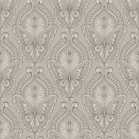 Ornate Butterfly Motif Aesthetic Light Brown carta da parati