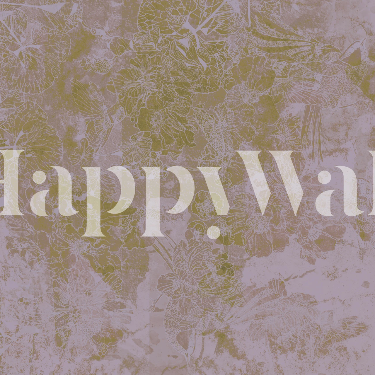 Natural Elements Dance floral wallpaper in a room